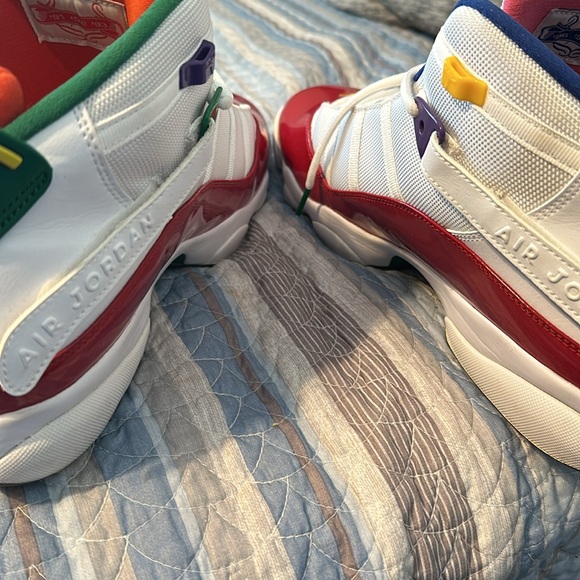 These are worn three times rainbow colored 6 ring Jordan’s size 15 main image 7